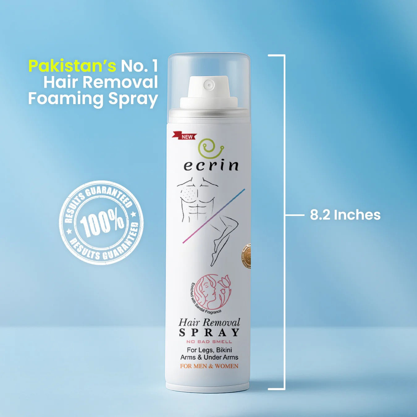 ECRIN COSMETICS  New Ecrin Hair Removal Foaming Spray - Advance Formula with Refreshing Fragrance (200ml) (FREE GIFT🎁 INCLUDED