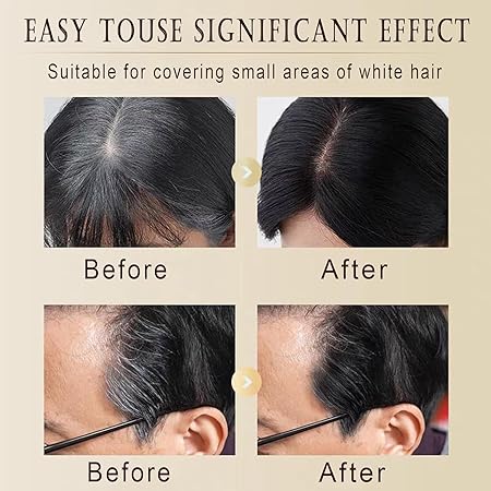 Instant Hair Color Stick With Built-In Comb, 2025 New Hair Dye Stick For Gray Hair, Touch Up Comb 2 In 1, Waterproof And Sweat-Proof (Nature Black) (Chestnut Brown)