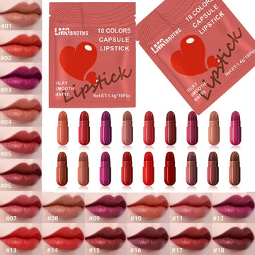 Matte Lipstick Capsule (Pack of 18)