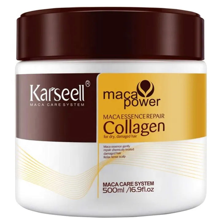 Karseell Collagen Hair Treatment Deep Repair Conditioning Argan Oil Collagen Hair Mask Essence for Dry Damaged Hair All Hair Types 500ml